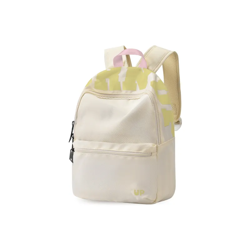 TURN UP Polyester Students Backpack Regular Unisex Apricot-1