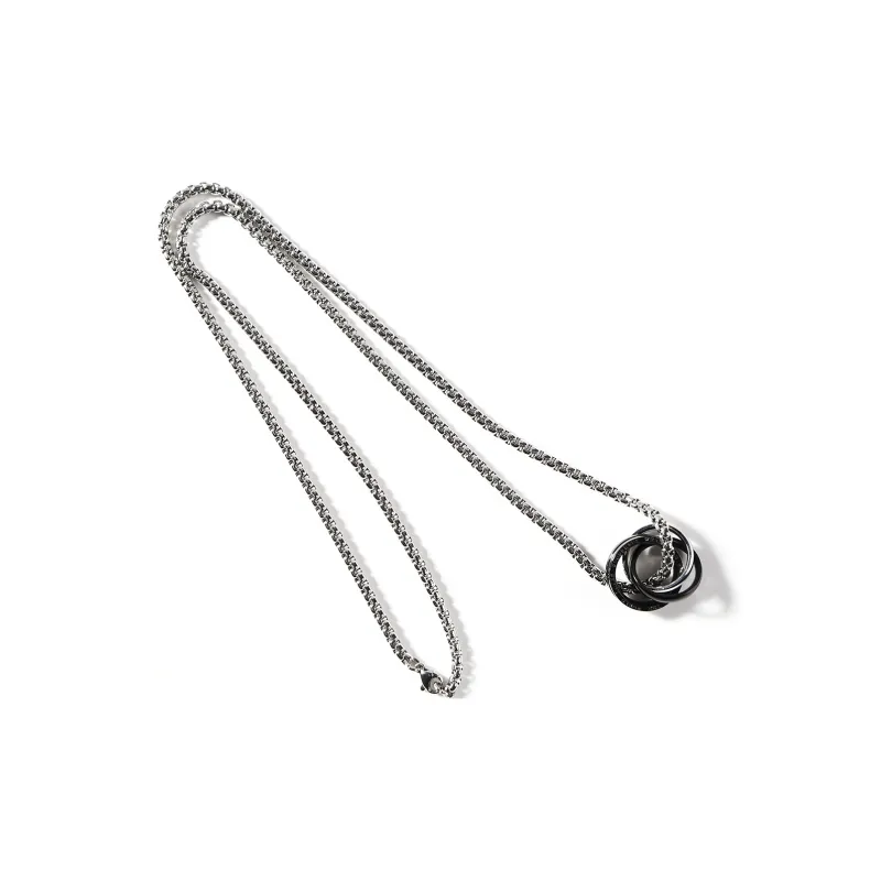 GENANX Necklaces Unisex Silver White-3