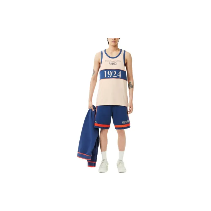 LACOSTE Olympic Co branded Edition Sports Shorts Men Blue-2