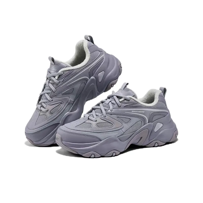 Skechers DLITES Slip Resistant Breathable Low Top Chunky Sneakers Women's Purple-2