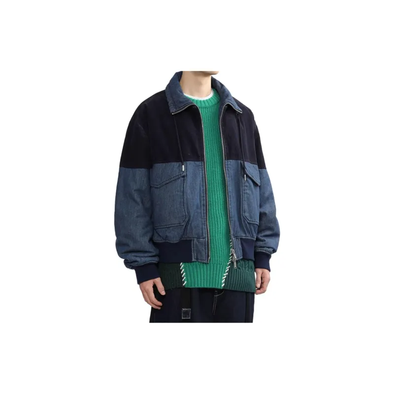 FIVE CM Logo appliqué Panelled Bomber Jacket-6