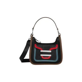 PIERRE HARDY Suede Patchwork Calfskin One Shoulder Handbags Women's Multicolor