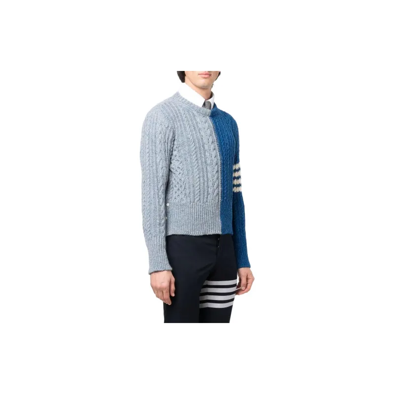 THOM BROWNE Sweaters Men Blue-3