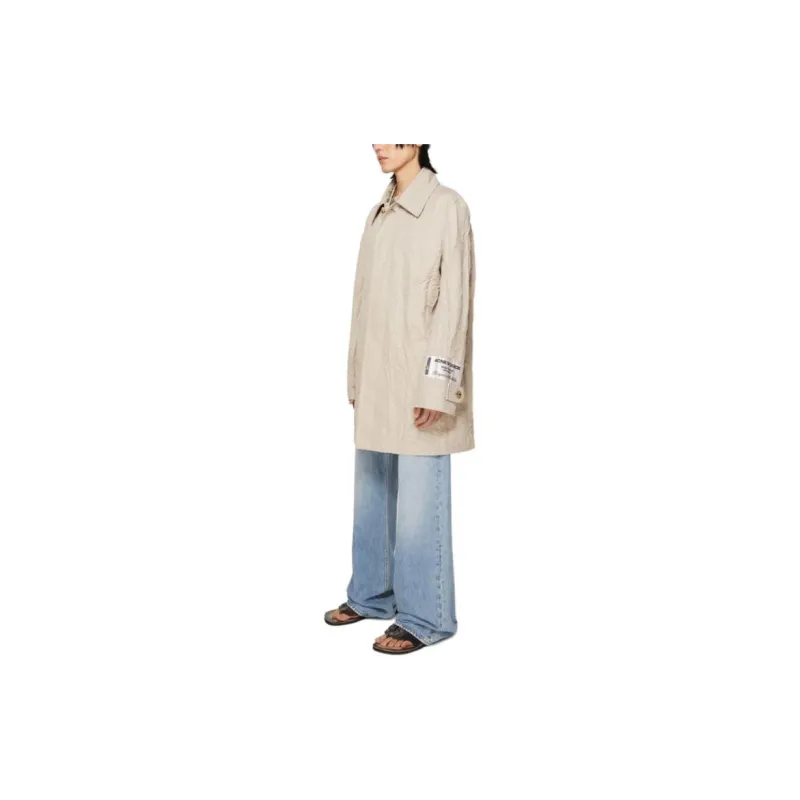 Acne Studios Crinkled Buttoned Trench Coat-3