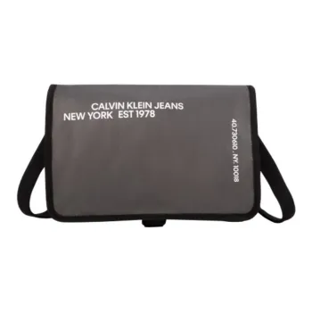 CALVIN KLEIN Fabric Messenger Bag Shoulder Bag Crossbody Bag Medium Size Men's Graphite Gray