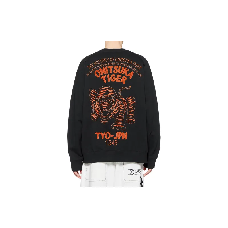 Onitsuka Tiger SWEAT TOP Sweatshirt Unisex Black-3