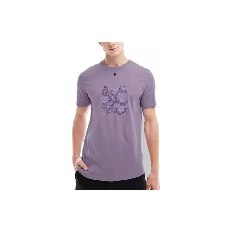 EMPORIO ARMANI SS24 T Shirt Men's Purple-3