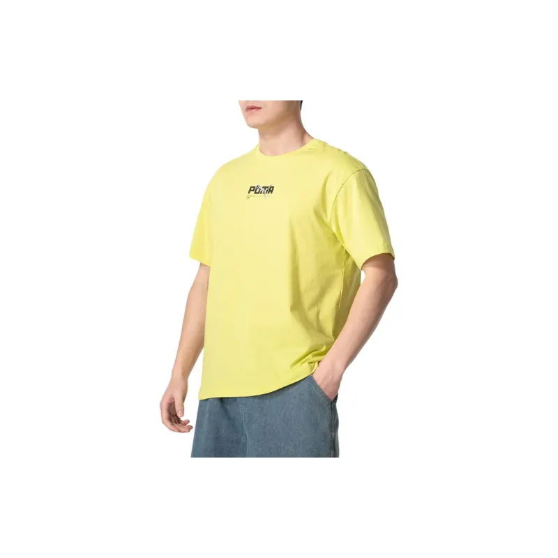 PUMA T Shirts Men Yellow-4