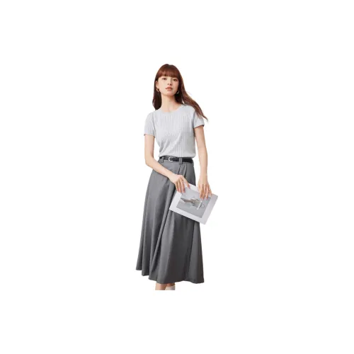 Love to serve Two Piece Skirt Sets Women's Gray