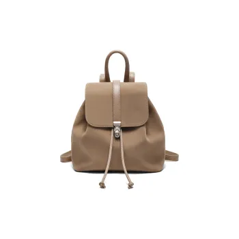 BELLE Cow Split Leather With Artificial Leather Backpack Regular Women's Apricot