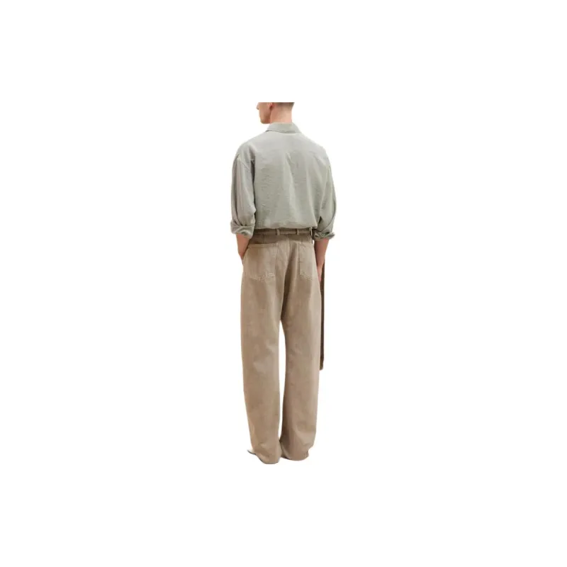 Lemaire Belted Straight-leg Jeans-5