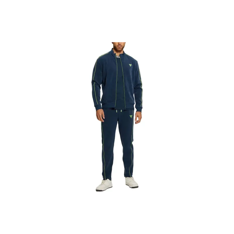 GUESS Randell Faux-Suede Jacket Jackets Coats Men's Navy Blue-1