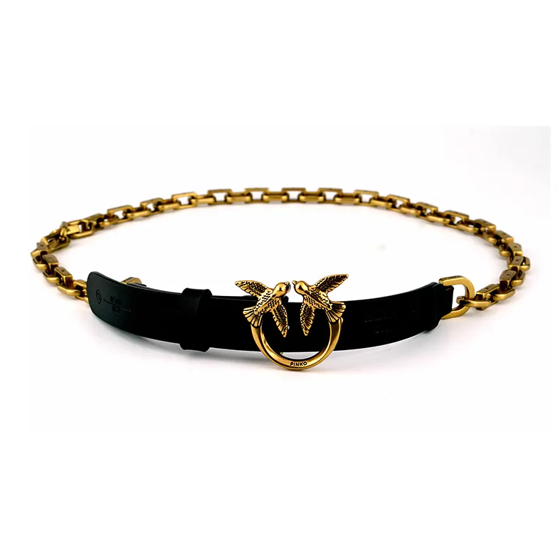 PINKO Leather Belts Unisex Black-0