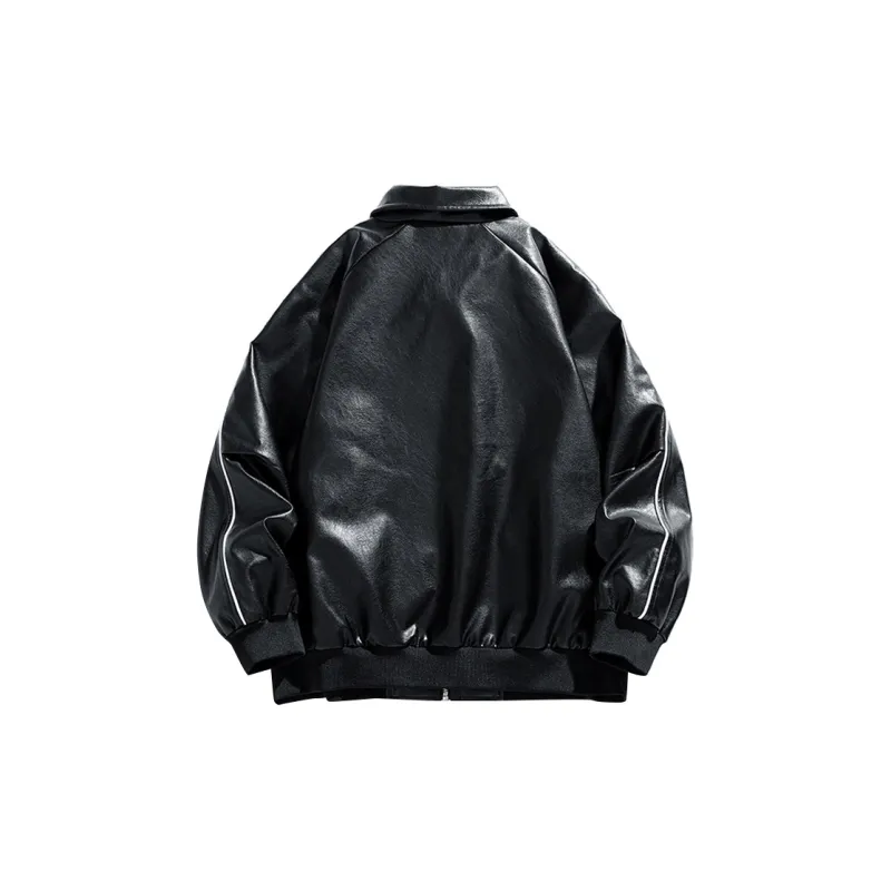 MASGLO Leather Jacket Spring And Fall Season Unisex-5