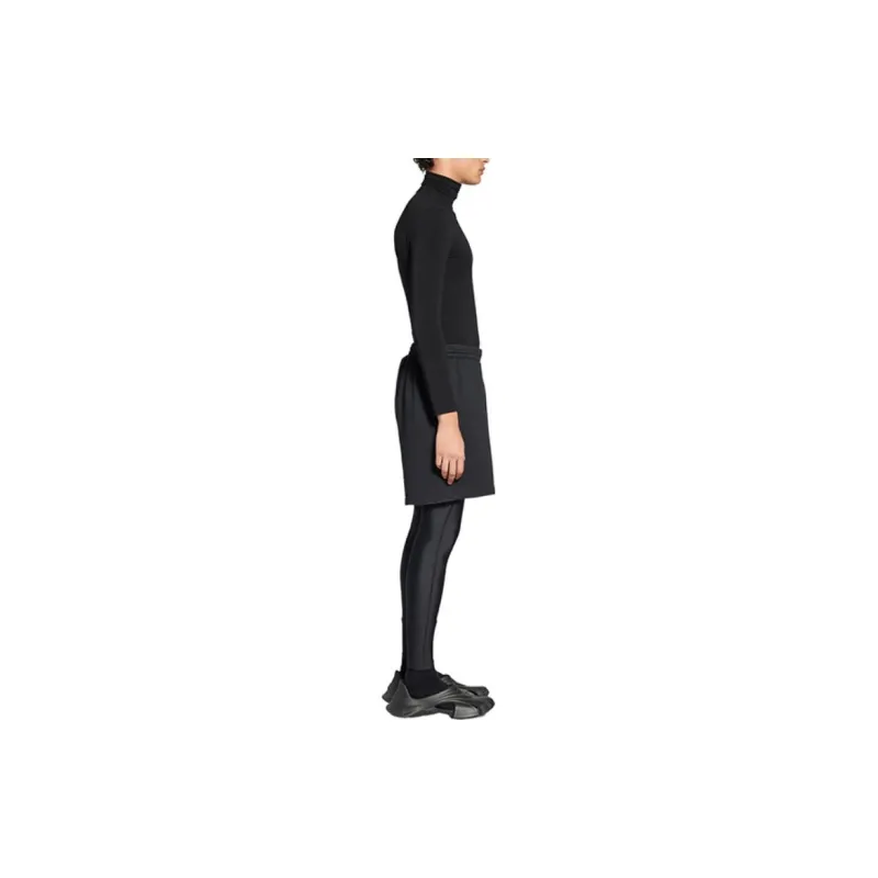 Balenciaga BB Paris Icon FW22 Casual Shorts Loose Fit Men's Black-3