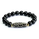 9 Eye Dzi Bead Beaded Bracelet