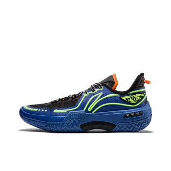 LiNing Shudder Cushioning Anti Slip And Wear Resistant Lightweight Rebound Low Top Basketball Shoes Men's Dark Blue