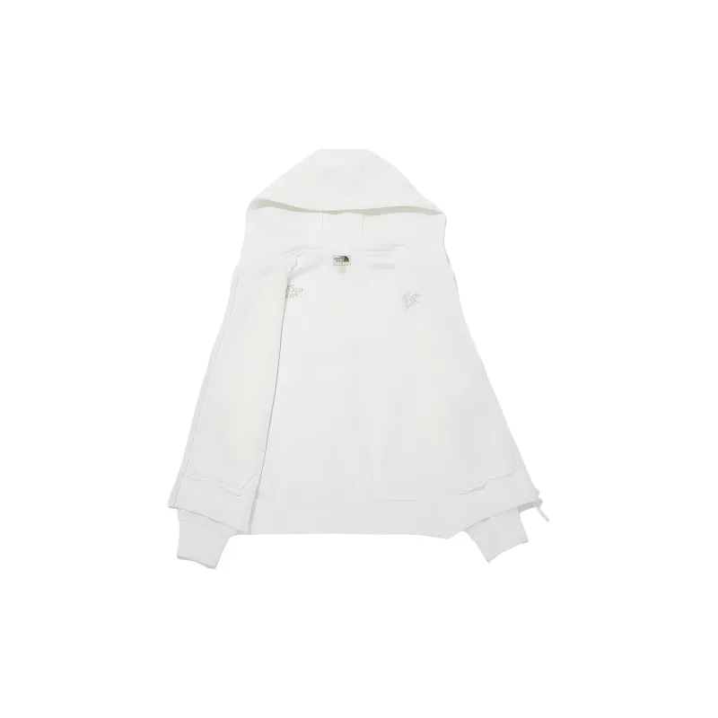 THE NORTH FACE Bonney Brushed Hood Zip Up Sweatshirt Unisex White-2