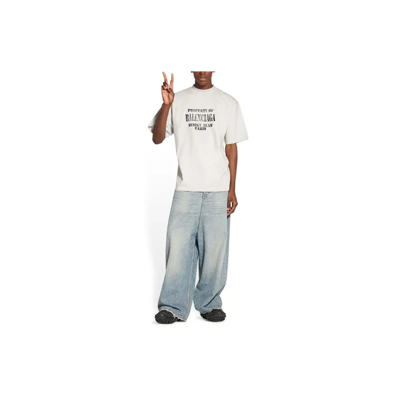 Balenciaga Property Large Fit Vintage T shirt-3