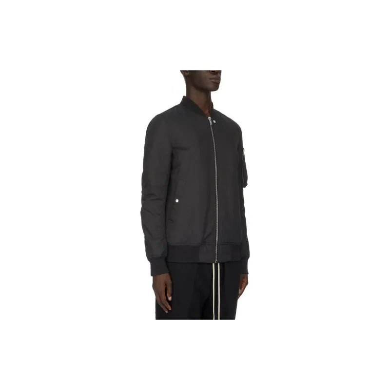 RICK OWENS Baseball collar Wool Bomber Jacket-2