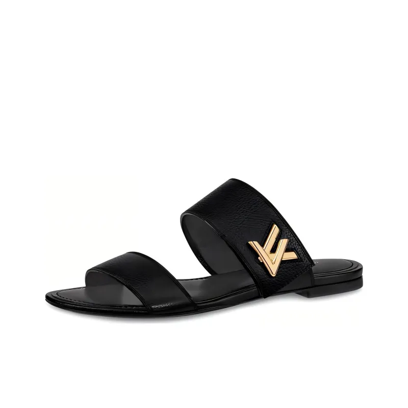 LOUIS VUITTON Horizon Slide Slippers Women's Black-0