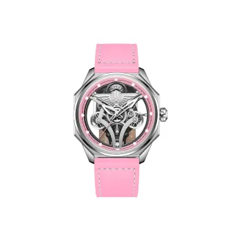 JINLERY Mechanical Movement Leather Watch Bands Watch Women's Watch Cut Out Dial