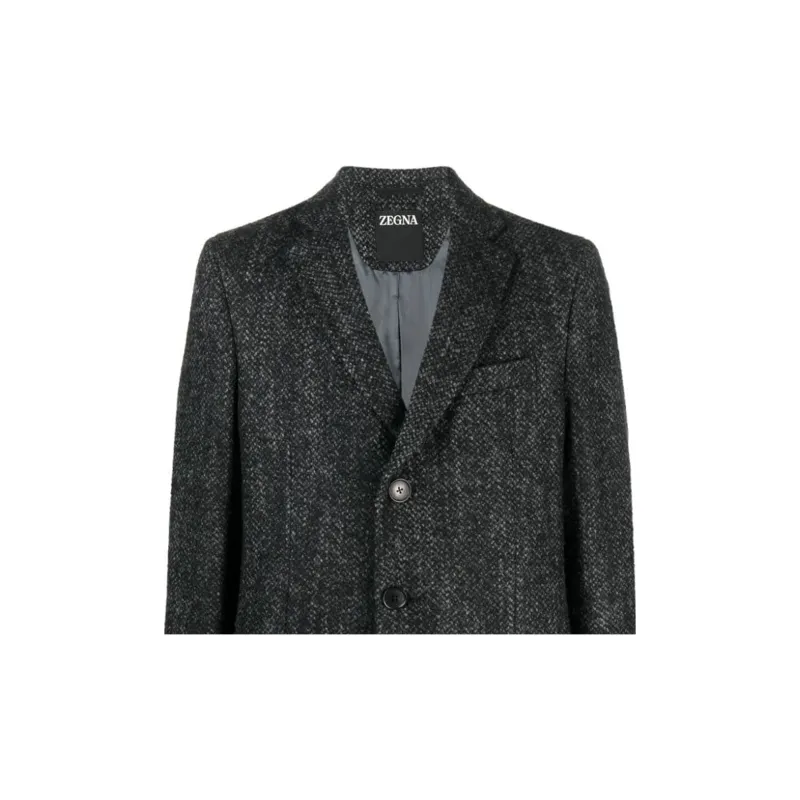 Ermenegildo Zegna Business Suits Men Coal Gray-5