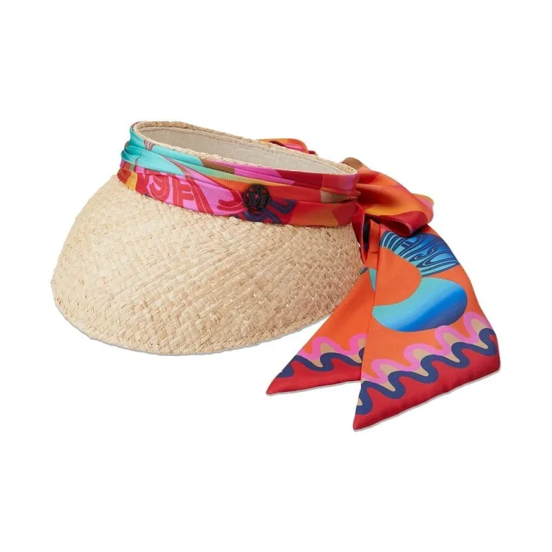 Maison Michel Patty Straw Visor-0