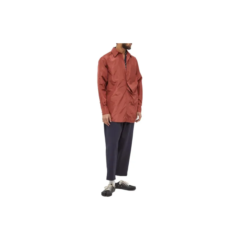 Valentino Shirts Men Orange Red-1