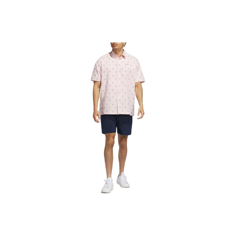 Adidas Free Shipping With AdiClub Go to Resort Button Down Polo Shirt-3