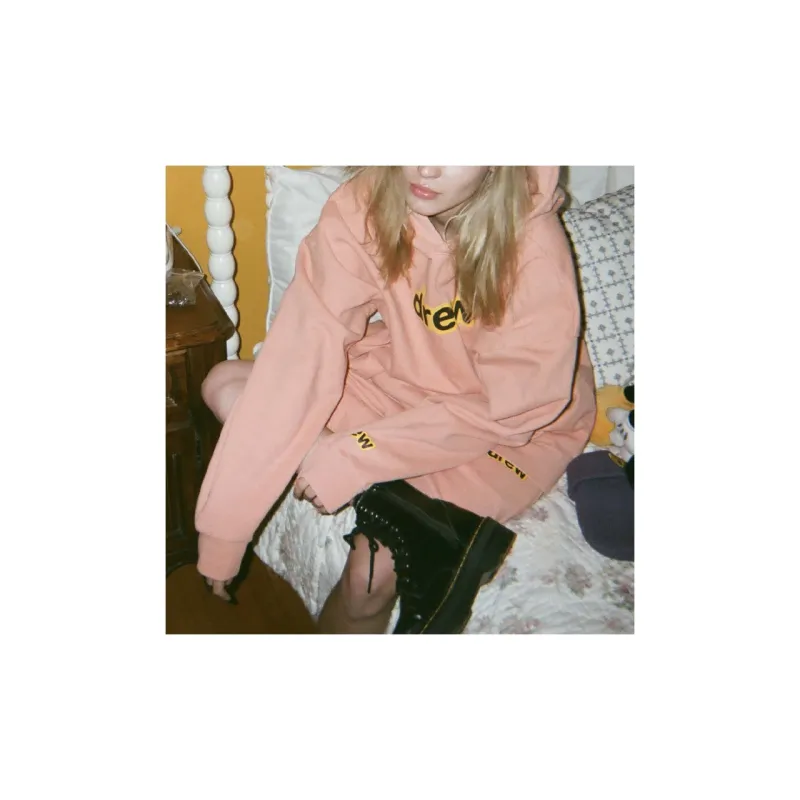 Drew House Letter Logo Series Sweatshirts Unisex Peach Pink-2