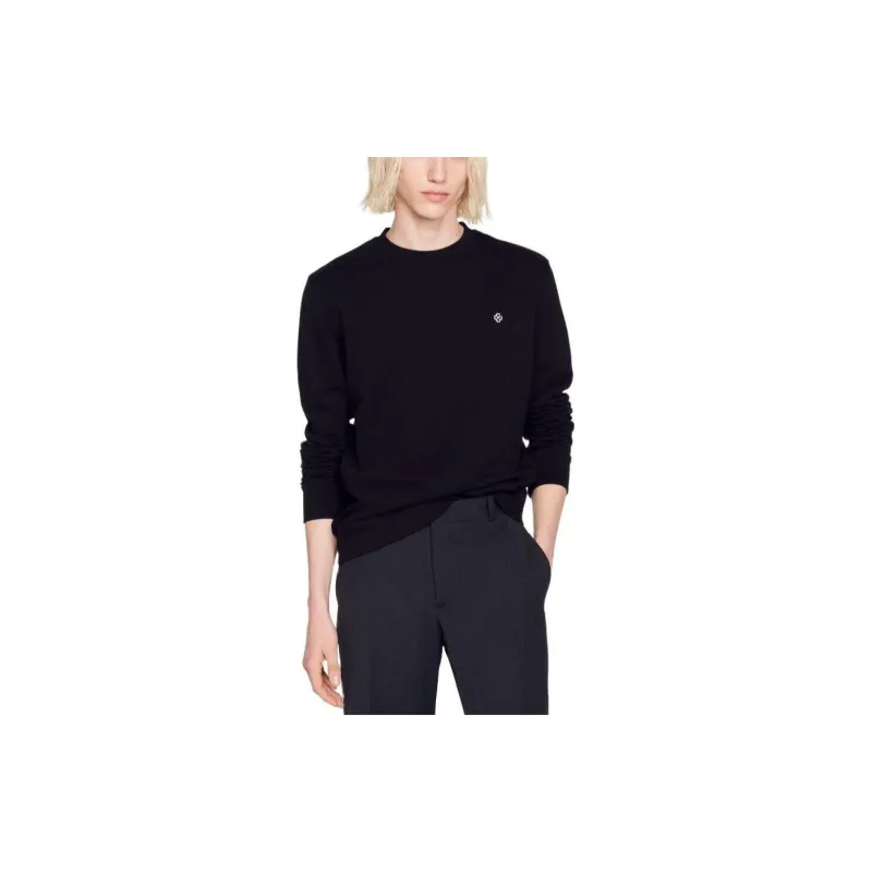 Sandro Embroidered Cross Crew neck Sweatshirt-3