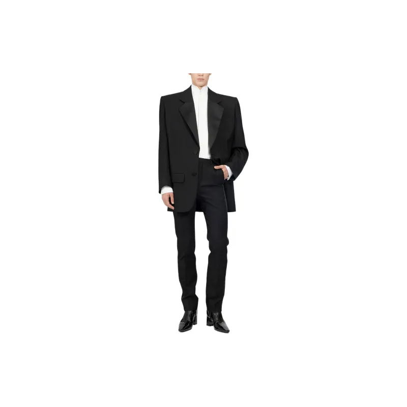 SAINT LAURENT Oversized Tuxedo Blazer-5