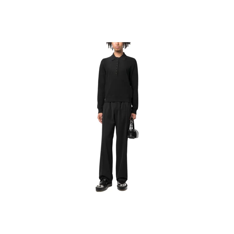 Namacheko Samira Ribbed-knit Polo Shirt-1