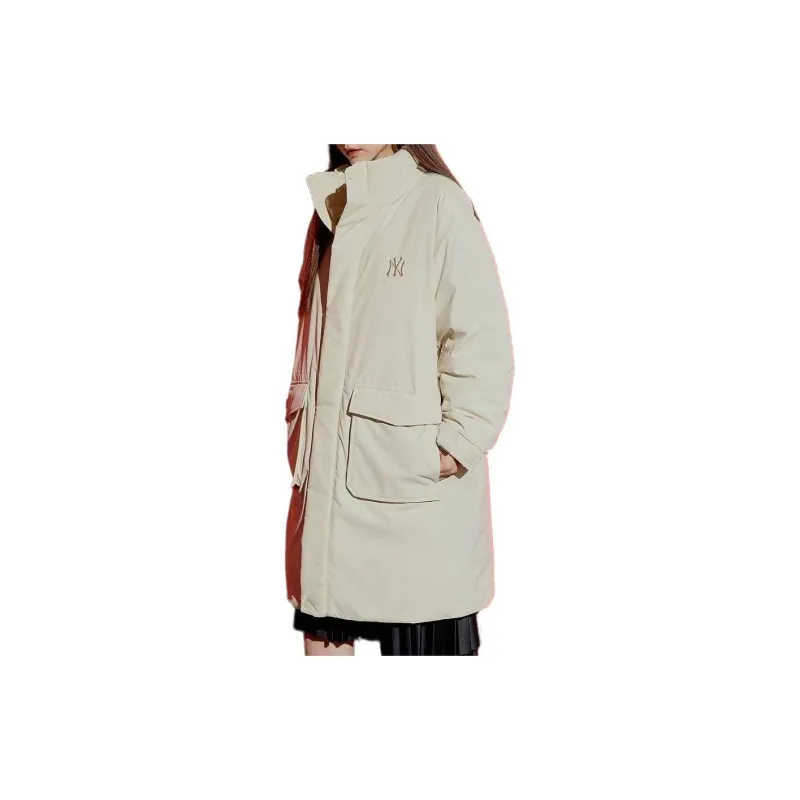 MLB Base Logo Down Jackets Unisex White-4