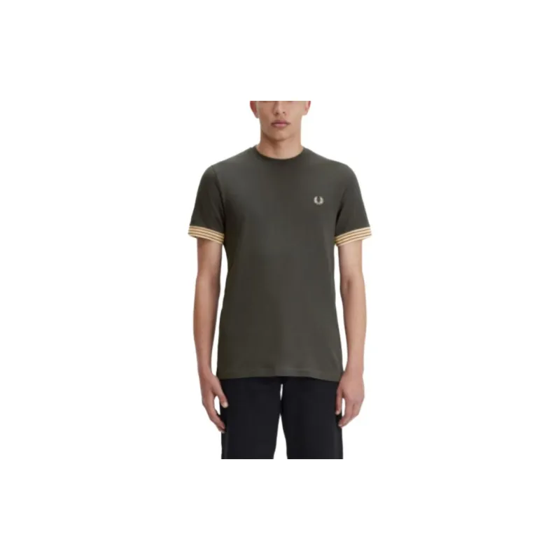 FRED PERRY T Shirts Men Green-2
