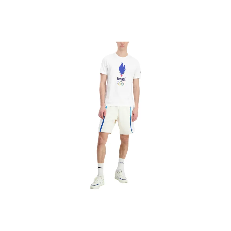 Le Coq Sportif Paris Olympic Games Series SS24 T-Shirt Équipe De France Homme T-Shirt Men's White-5