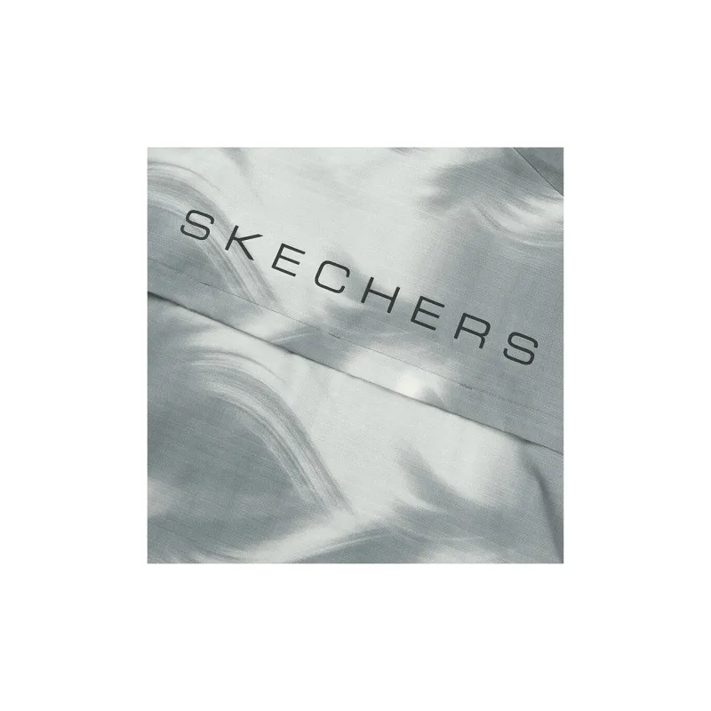 Skechers Jackets Coats Men's Gray White Ink All Over Print-4