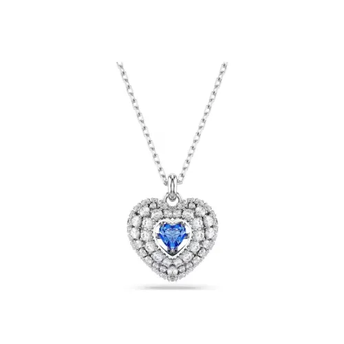 Swarovski Cubic Zirconia Rhodium Plated Necklaces Women's Silver
