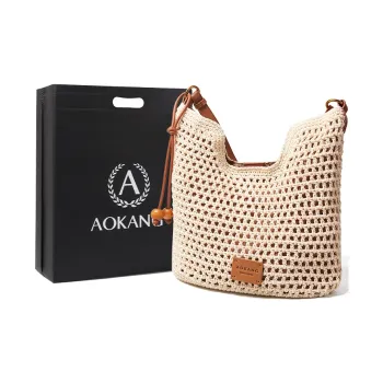 AOKANG Fabric Tote Hobo Bag, Commute Bag, Beach Bag, Shoulder Bag Regular Women's Khaki