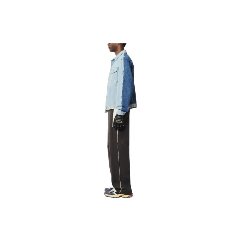 HERON PRESTON Patchwork Denim Jacket-4