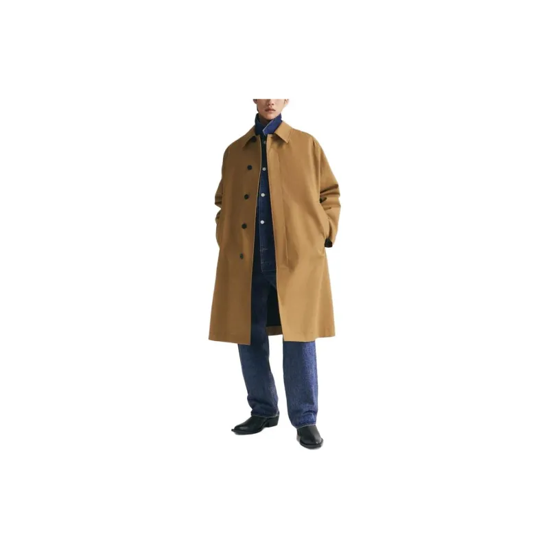 Studio Nicholson X ZARA Studio Nicholson Co-brand Trench Coats Men Khaki-2