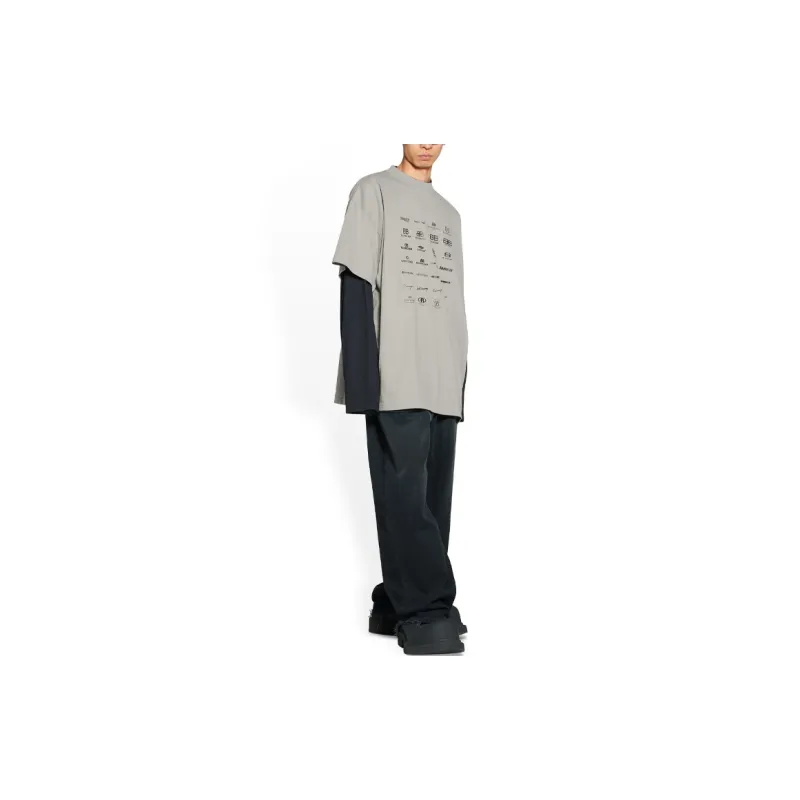 Balenciaga T Shirt Loose Fit Style Unisex Gray-2