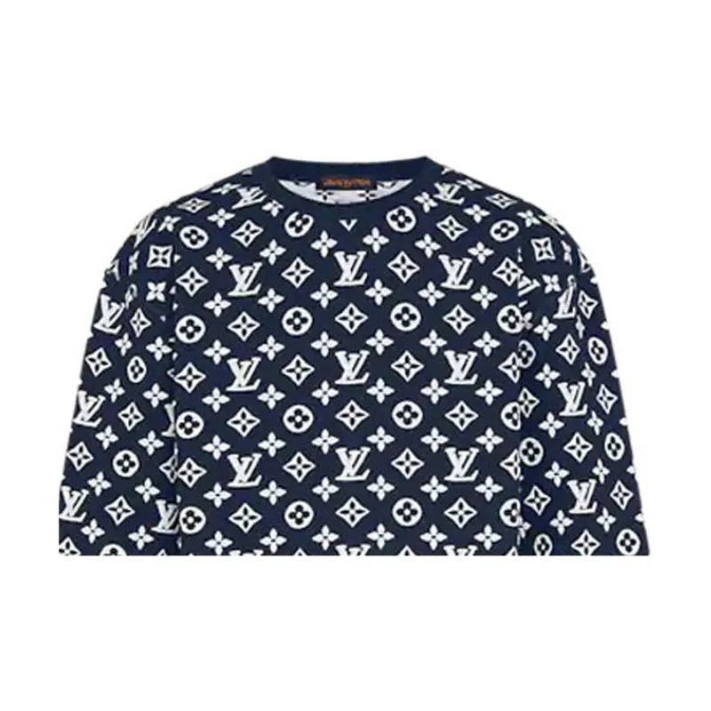 LOUIS VUITTON Lv Monogram Jacquard Crewneck-4