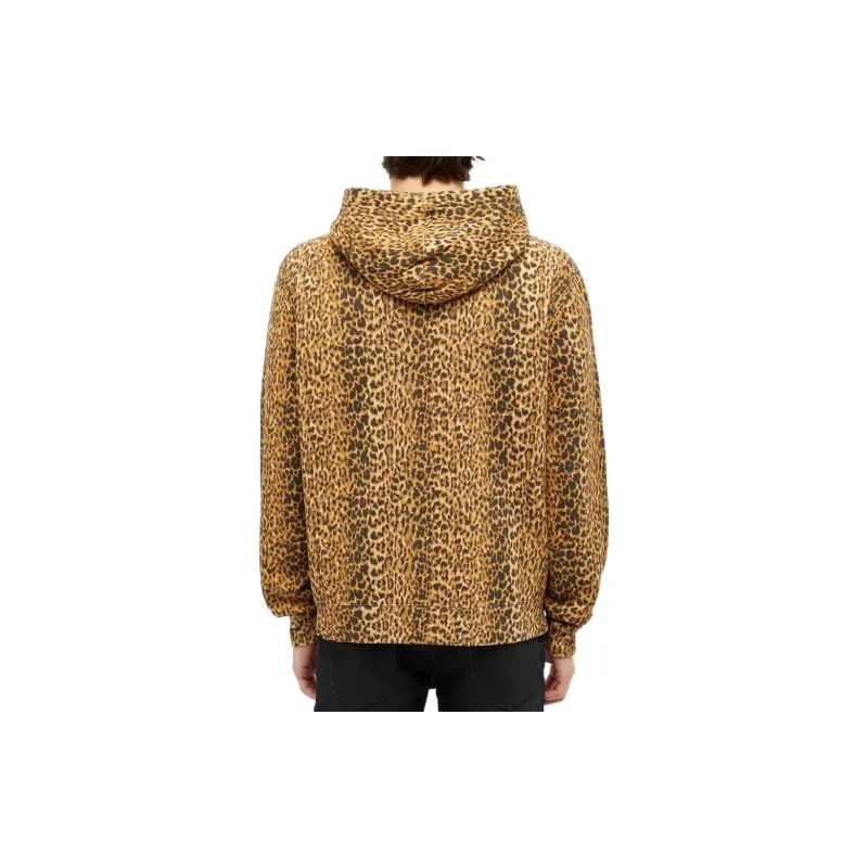 SAINT LAURENT Leopard-print Cotton Hoodie-1