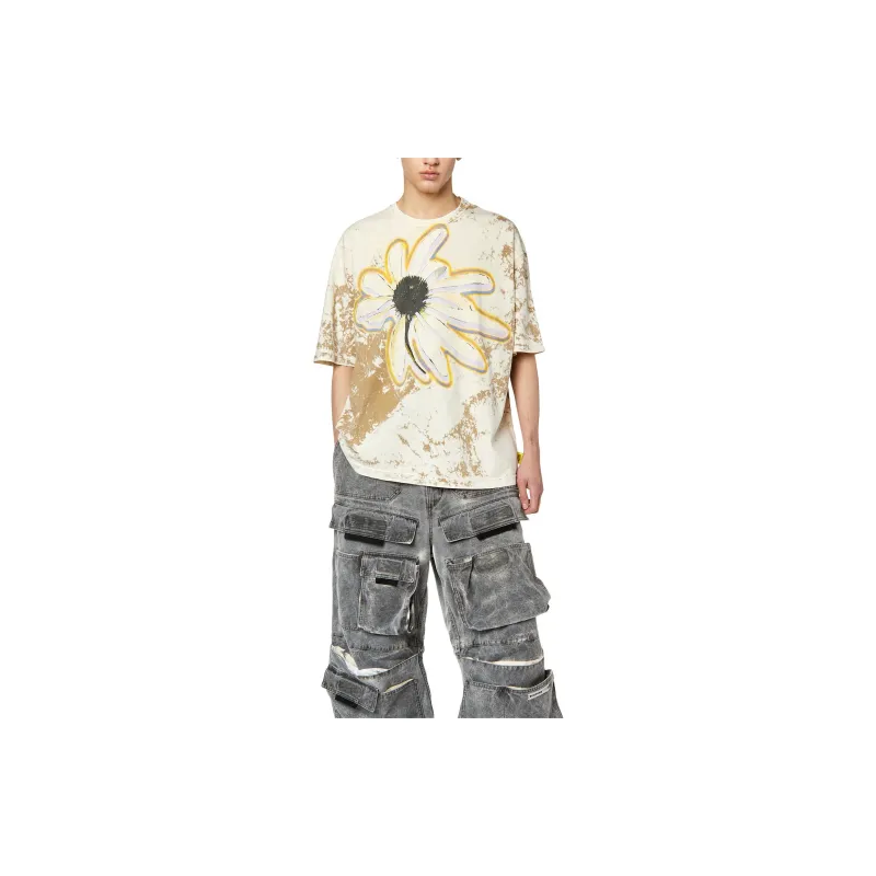 DIESEL T-Shirts Men Yellow-1