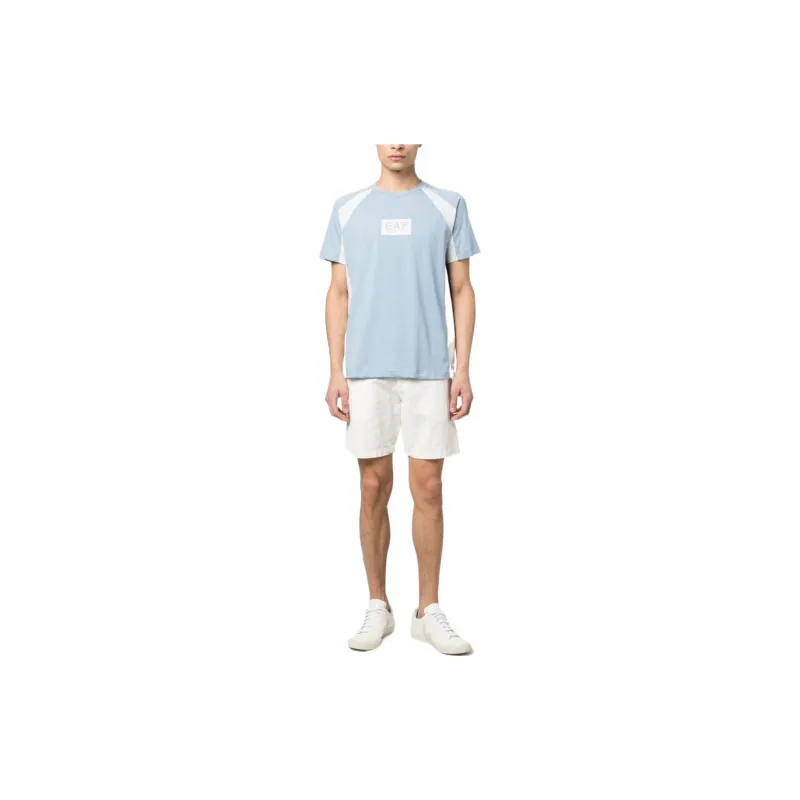 EMPORIO ARMANI EA7 SS23 T Shirt Men's Blue-1