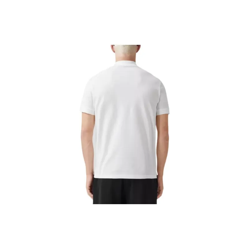 Burberry Embroidered Oak Leaf Crest Piqué Polo Shirt-3