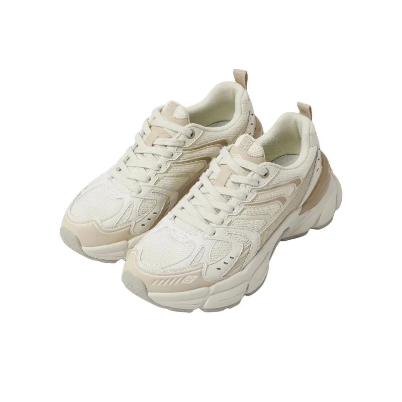 Umbro Anti Slip Wear Resistant Low Top Running Shoes Unisex White Brown-2