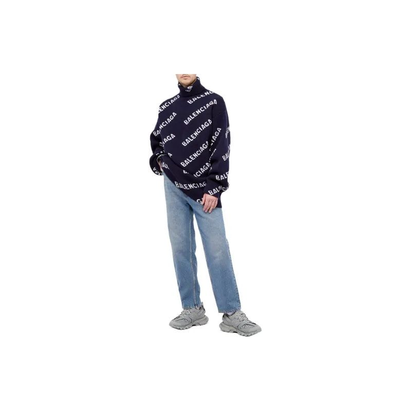 Balenciaga SS21 Sweater Men's Marine Blue-2